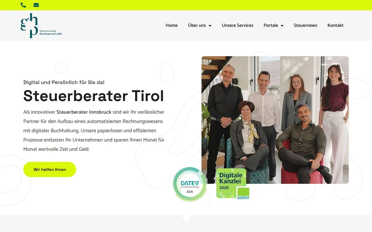 Startseite der Website von Steuerberater Geisler