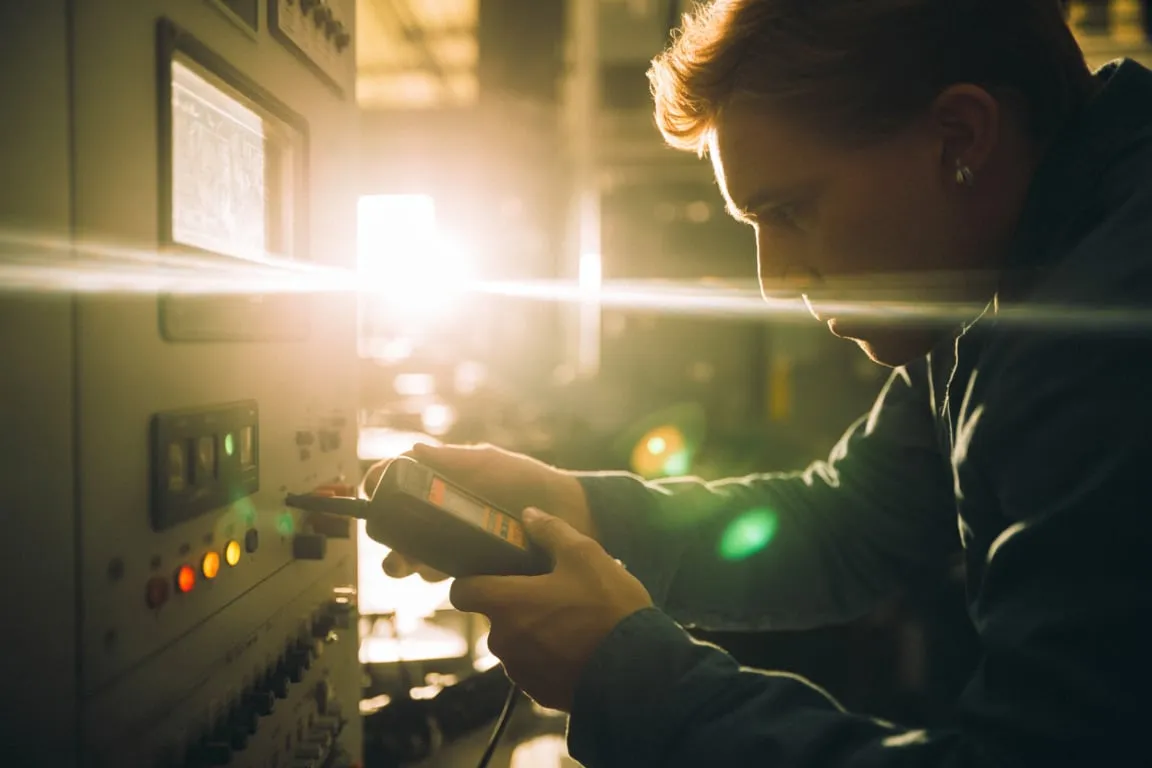 Elektriker bei der Arbeit