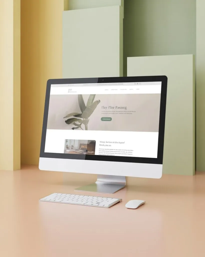 Moderne Website als Ergebnis erfolgreicher Webprogrammierung am Desktop