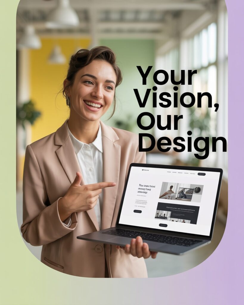 Webdesign Tirol 5 Webdesignerin präsentiert modernes Webdesign einer Agentur in Tirol