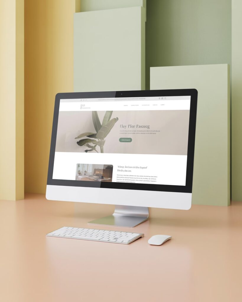 Moderne Website als Ergebnis erfolgreicher Webprogrammierung am Desktop