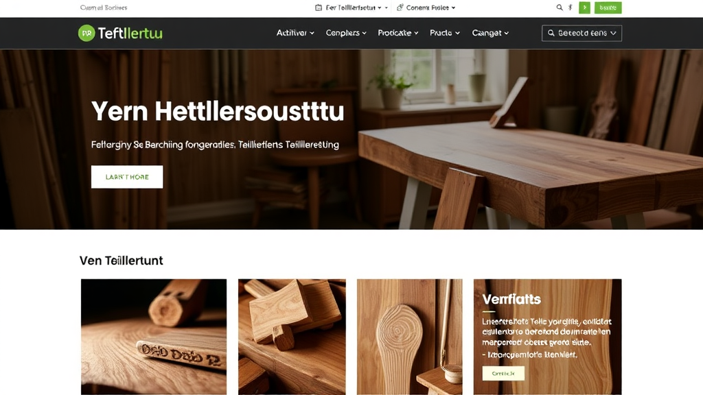 Webdesign für Tischler: Stilvolle Online-Präsenz gestalten 1 Moderne Website-Ansicht für einen Tischlerbetrieb mit ansprechendem Design, Hochglanzbildern von Holzarbeiten und klaren Kontaktmöglichkeiten.